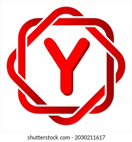 icon abstract monoline combination stacked square and letter y, simple, beautiful and cool vector graphic resource