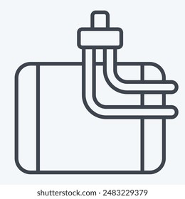 Icon AC Evaporator. related to Car Maintenance symbol. line style. simple illustration