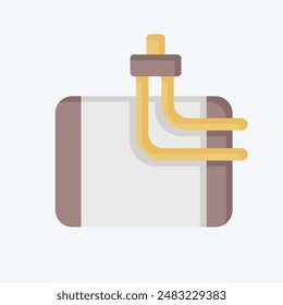 Icon AC Evaporator. related to Car Maintenance symbol. flat style. simple illustration