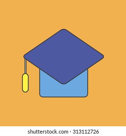 icon of academic hat, mortarboard