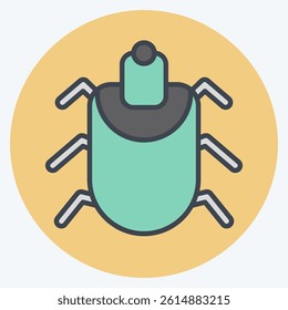 Icon Acari. related to Insects symbol. color mate style. design editable