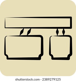 Icon Accelerator Brake Pedal. related to Car Parts symbol. hand drawn style. simple design editable. simple illustration