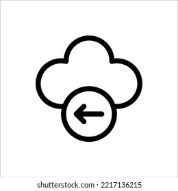 Icon Accept, Cloud Computing, Outline, Flat Icon Logo Illustration Vector Isolated. Suitable for Web Design, Logo, App. 