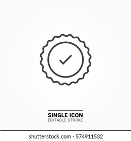 Icono aceptar emblema Diseño gráfico de icono único