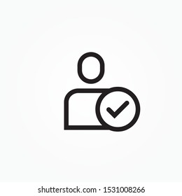 Icon accept user graphic design single icon vector illustration