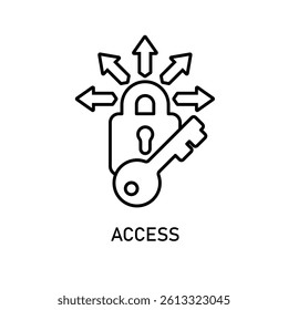 Icon a access, isolated against a clean background.