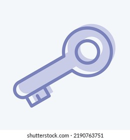 Icon Access Key. suitable for Security symbol. two tone style. simple design editable. design template vector. simple illustration