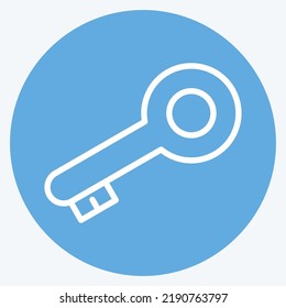 Icon Access Key. suitable for Security symbol. blue eyes style. simple design editable. design template vector. simple illustration