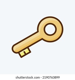 Icon Access Key. suitable for Security symbol. flat style. simple design editable. design template vector. simple illustration