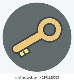 Icon Access Key. suitable for Security symbol. color mate style. simple design editable. design template vector. simple illustration