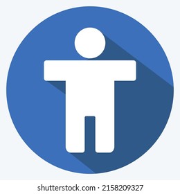 Icon Accessibility. suitable for Infographics symbol. long shadow style. simple design editable. design template vector. simple symbol illustration