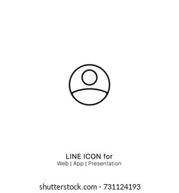 Icon Account avatar human man person profile user graphic design single icon vector