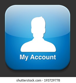 icon  account profile button