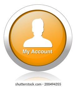 icon  account profile button