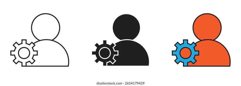 Ícone As configurações de conta permitem que os usuários personalizem seus perfis, opções de privacidade e outras preferências pessoais.