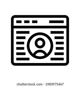 Icon Account With Style Outline