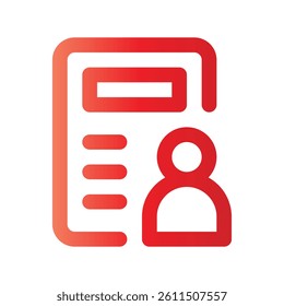 icon accountant with style gradient