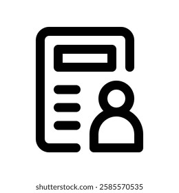 Icon Accountant With Style Line