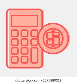 Icon accounting. Economy elements. Icon in two tone style.