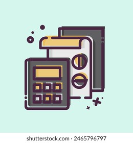 Icon Accounting. related to Finance and Tax symbol. MBE style. simple design illustration