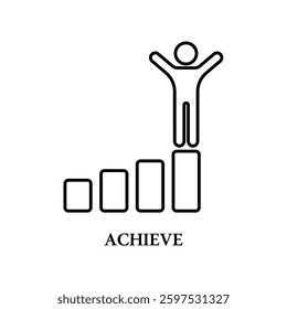 Icon a achieve, isolated against a clean background.