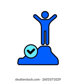 Icon a achieved, isolated against a clean background.