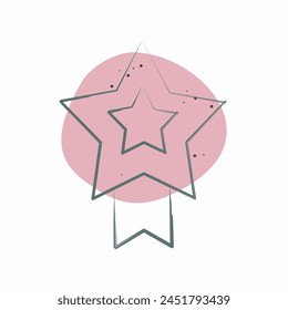 Icon Achievement. related to Online Game symbol. Color Spot Style. simple design illustration