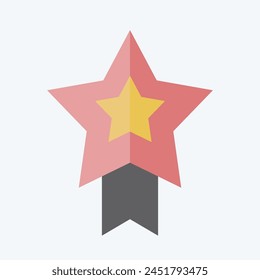 Icon Achievement. related to Online Game symbol. flat style. simple design illustration