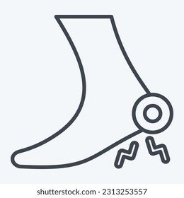 Icon Achilles. related to Body Ache symbol. line style. simple design editable. simple illustration