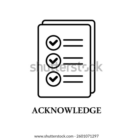 Icon a acknowledge, isolated against a clean background.