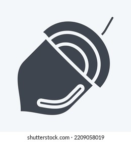 Icon Acorn. suitable for Nuts symbol. glyph style. simple design editable. design template vector. simple illustration