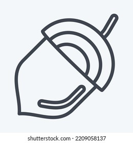 Icon Acorn. suitable for Nuts symbol. line style. simple design editable. design template vector. simple illustration