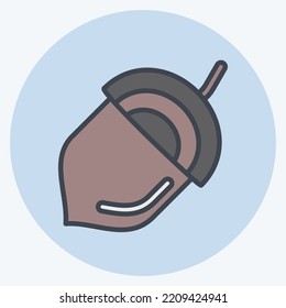 Symbol Acorn. geeignet für Nuts Symbol. Farbpaarstil. einfaches Design bearbeitbar. Designvorlage, Vektor. einfache Abbildung