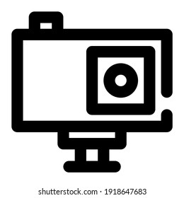 icon action camera using line style
