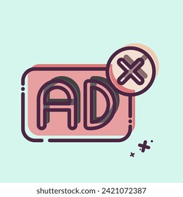 Icon Ad Pop Up. related to Podcast symbol. MBE style. simple design editable. simple illustration