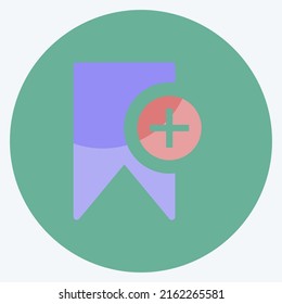 Icon Add Bookmark. suitable for User Interface symbol. flat style. simple design editable. design template vector. simple symbol illustration