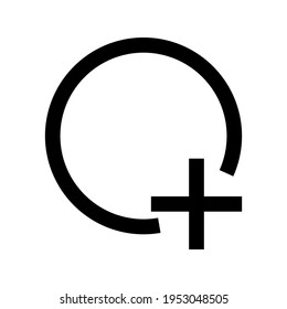 Icon Add Button With Style Outline 