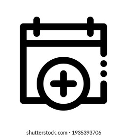 Icon Add Calendar With Style Outline