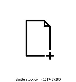 Icon add document Single Icon Graphic Design