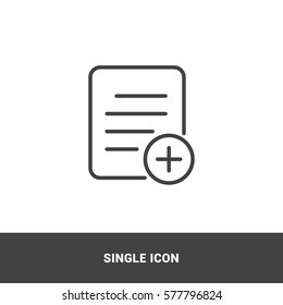 Icon add document Single Icon  Graphic Design