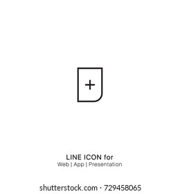 Icon add file graphic design single icon vector