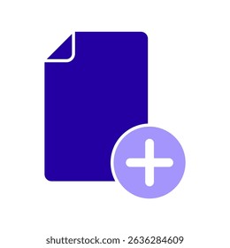 Icon a add file, isolated against a clean background.