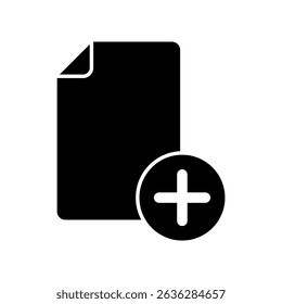 Icon a add file, isolated against a clean background.