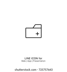 Icon add folder graphic design single icon vector