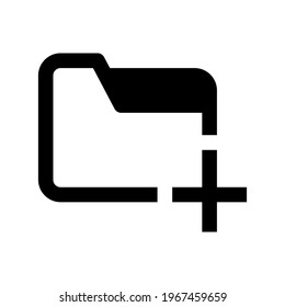 Icon Add Folder With Style Glyph