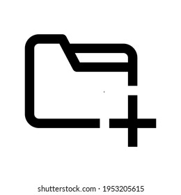 Icono Añadir carpeta con esquema de estilo