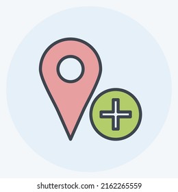 Icon Add Location. suitable for User Interface symbol. color mate style. simple design editable. design template vector. simple symbol illustration