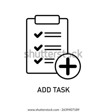 Icon a add task, isolated against a clean background.