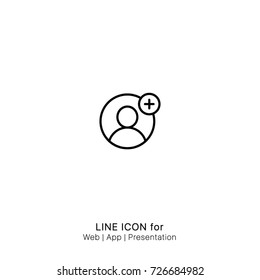 Icon add user graphic design single icon vector