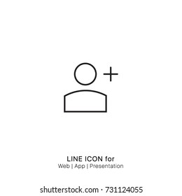 Icon Add User Male graphic design single icon vector